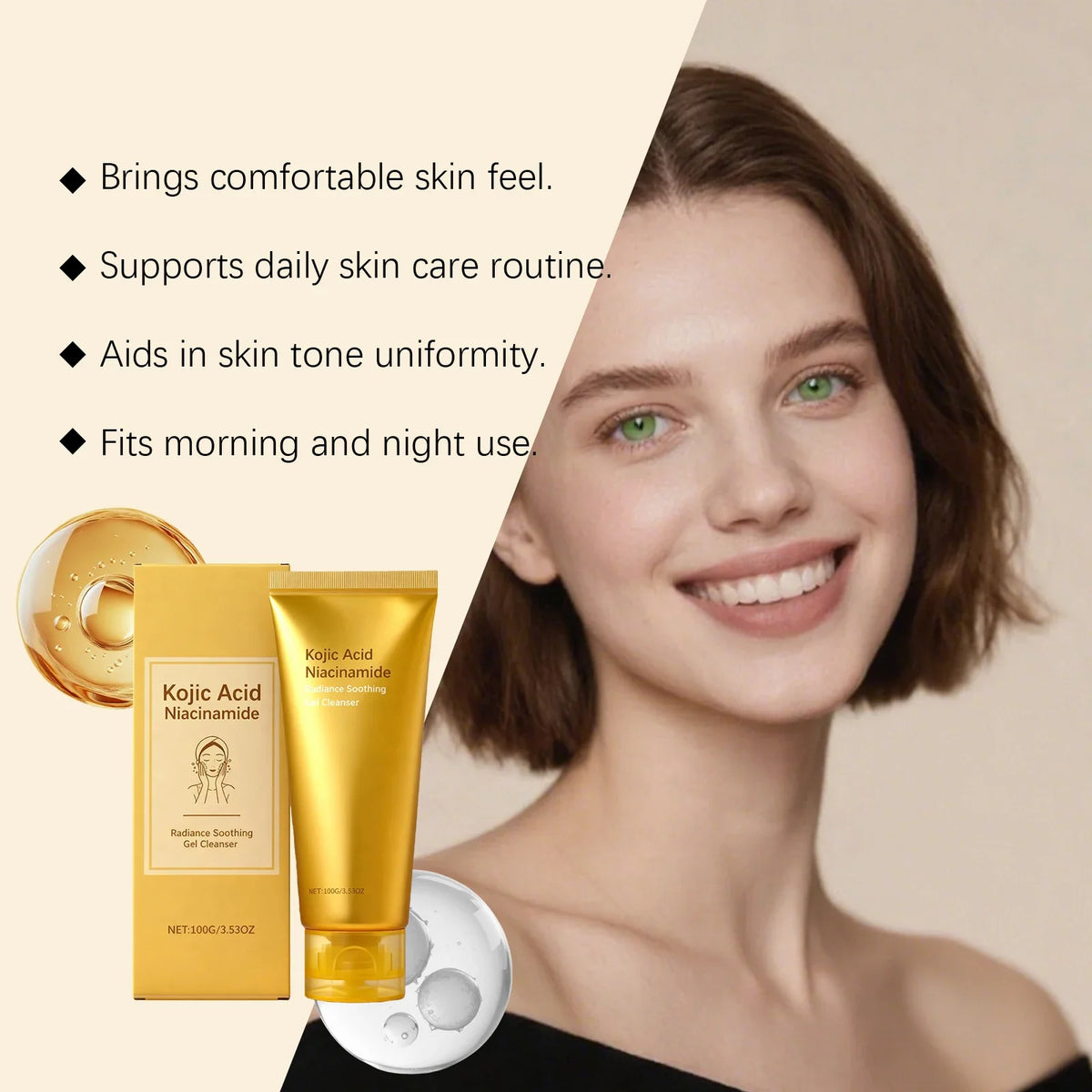 Allantoin Exfoliating Facial Cleanser – Oil Control & Pore Gel