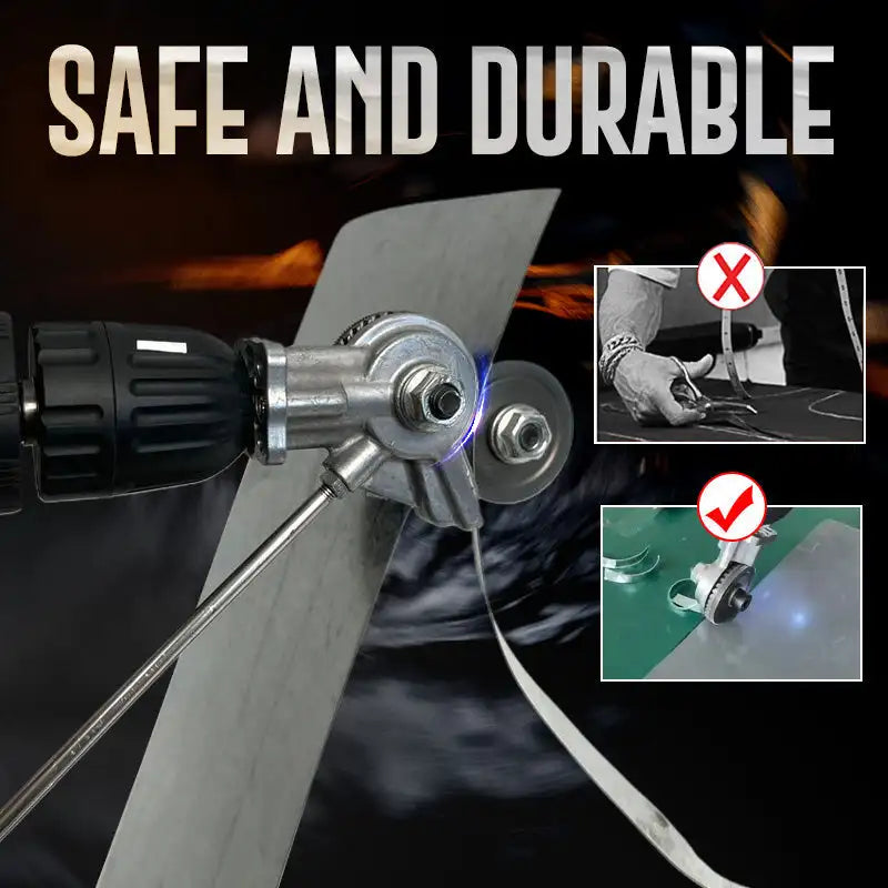 Double-Head Electric Drill Sheet Metal Cutter Attachment