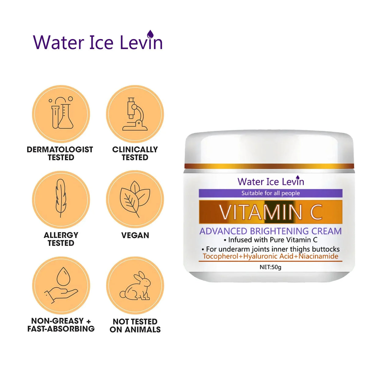 Vitamin C Brightening Body Cream – Underarm, Thigh & Glow