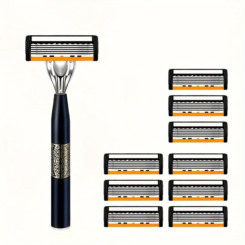 6-Blade Classic Safety Razor – Men's & Women's Manual Shaver