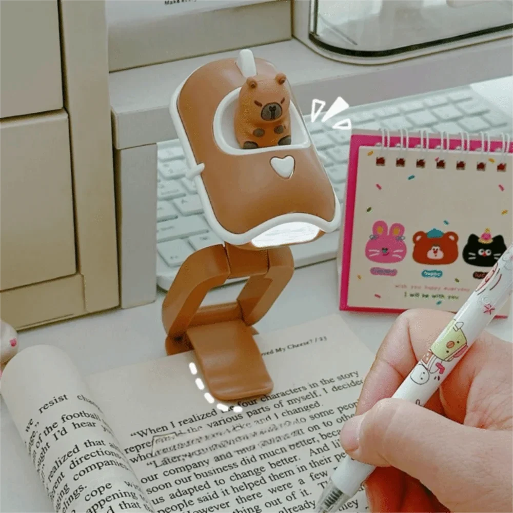 Capybara LED Book Light – Foldable Portable Night Lamp