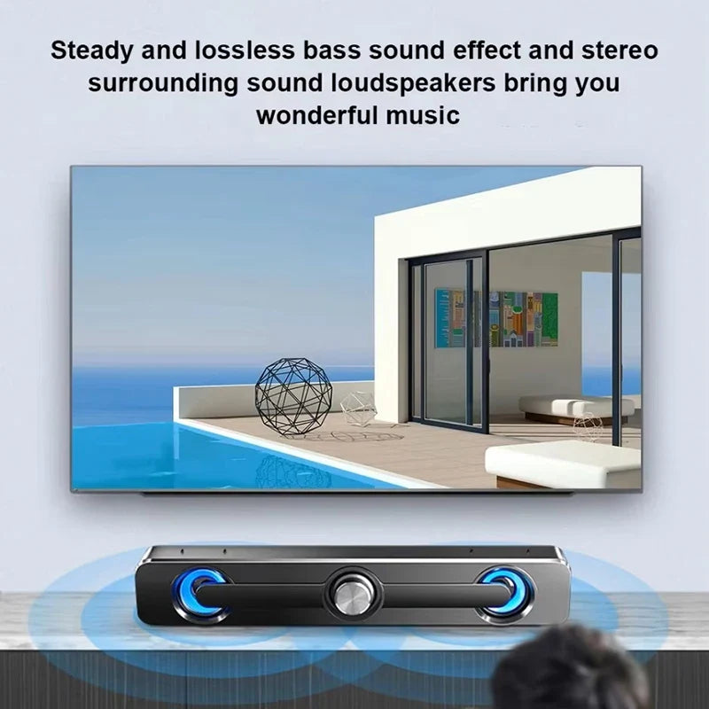 AyeBeau Wired USB Soundbar Speaker for PC, Laptop & TV