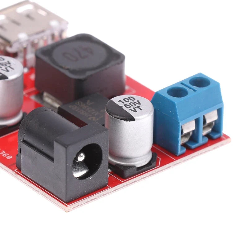DC-DC Step-Down Converter 9V–36V to 5V 3A Dual USB Power Module