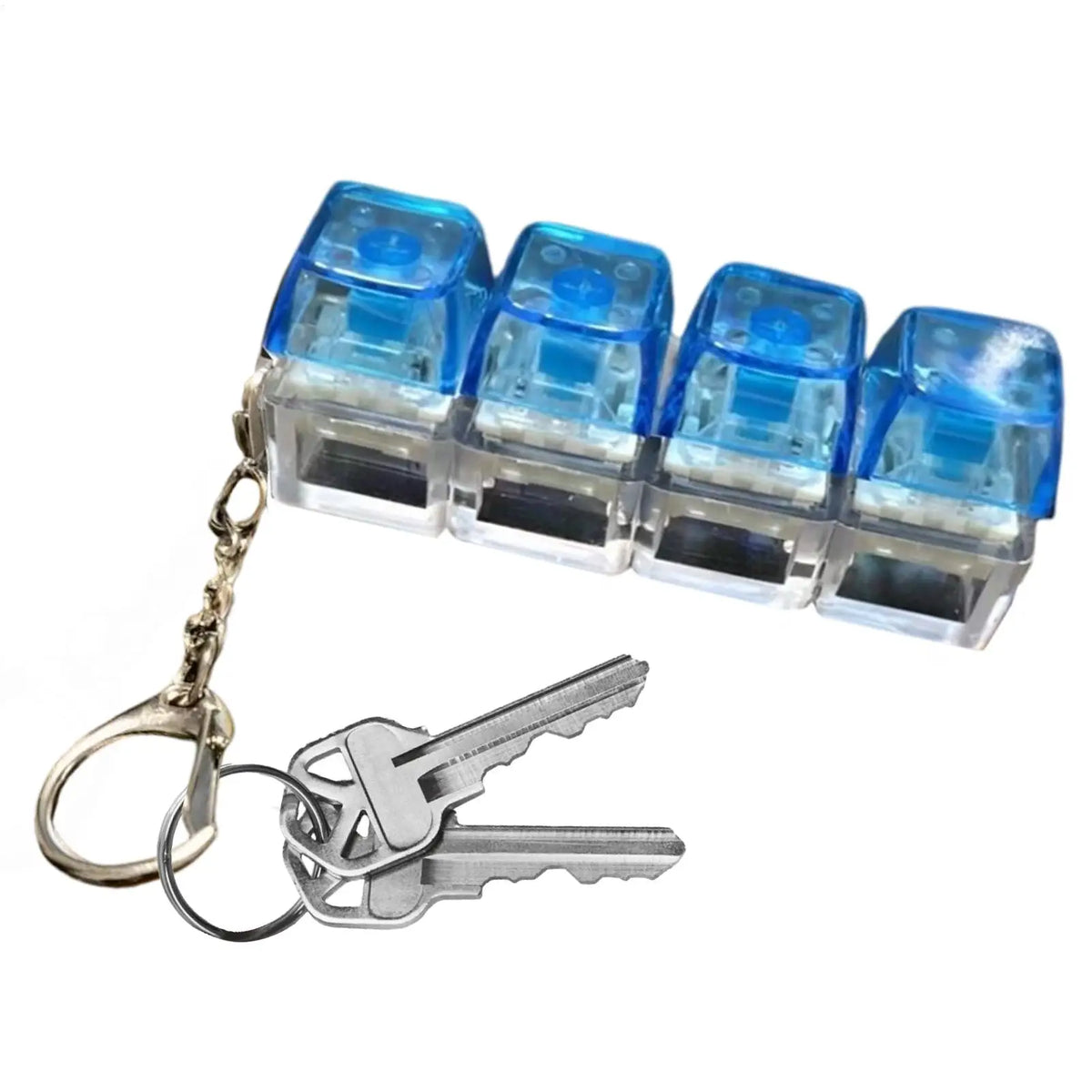 LED Keyboard Fidget Keychain Clicker Toy – Adults & Kids