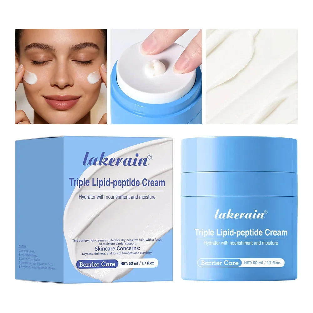 Lakerain Triple Lipid Peptide Cream – Hydrating Moisturizer