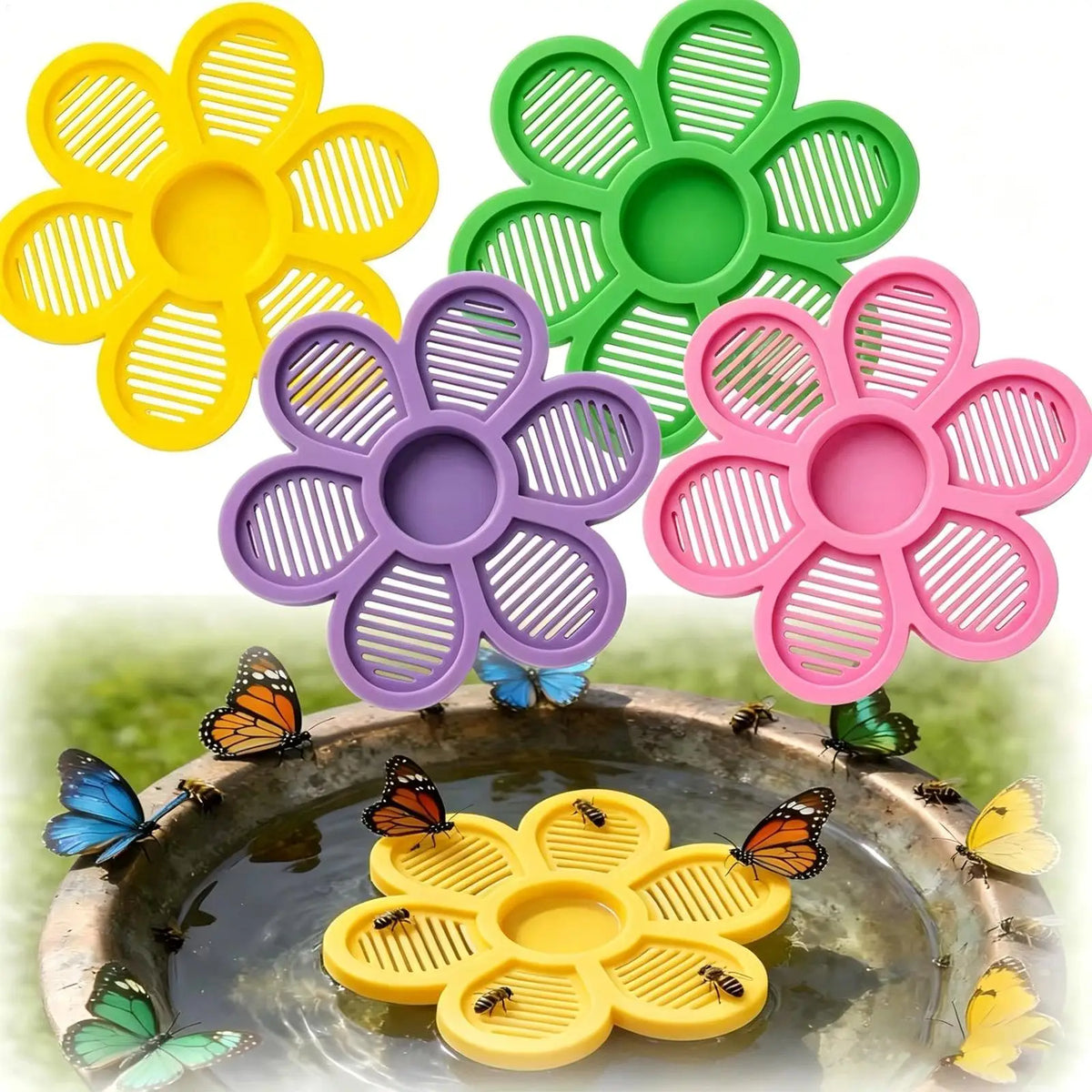 Floating Bee Island Waterer – Pollinator Drinking Tray for Garden