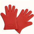 1 Pair Heat Resistant Kitchen Gloves Non-slip Waterproof Silicone