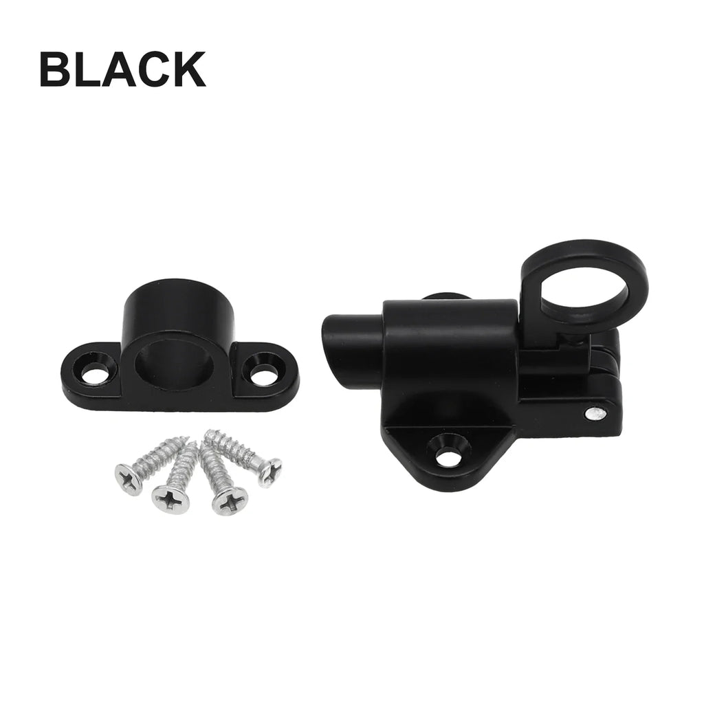 Aluminum Spring Bolt Latch Lock for Doors & Gates | Black/White