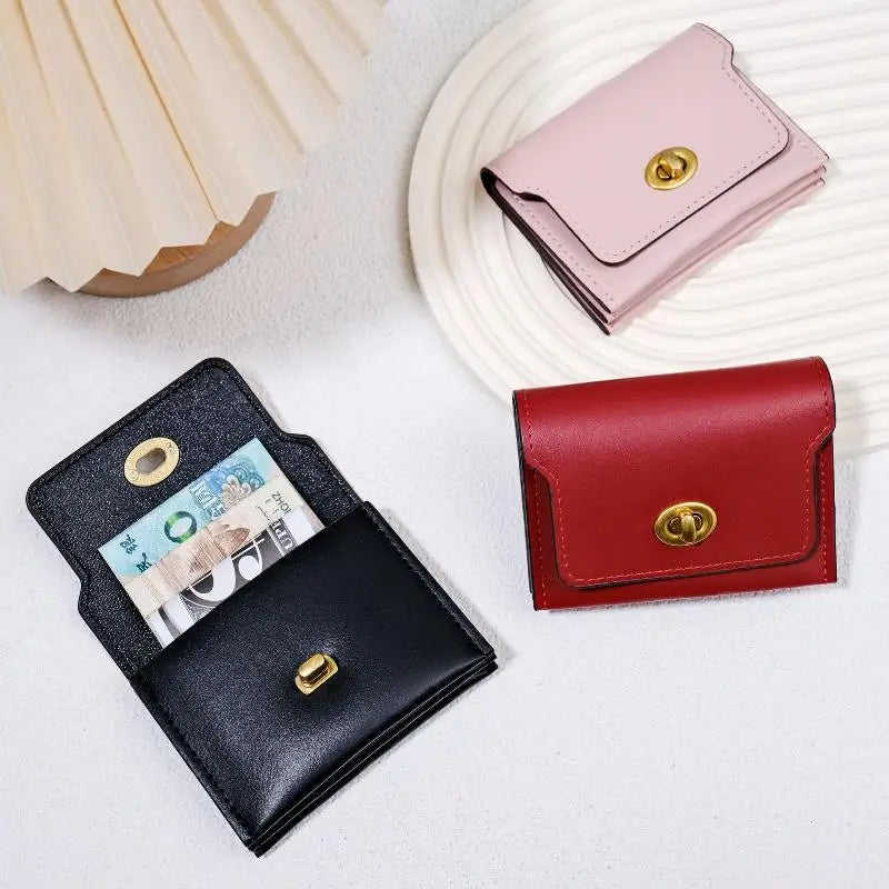 Women's PU Leather Short Wallet – Multi-Card Hasp Coin Purse