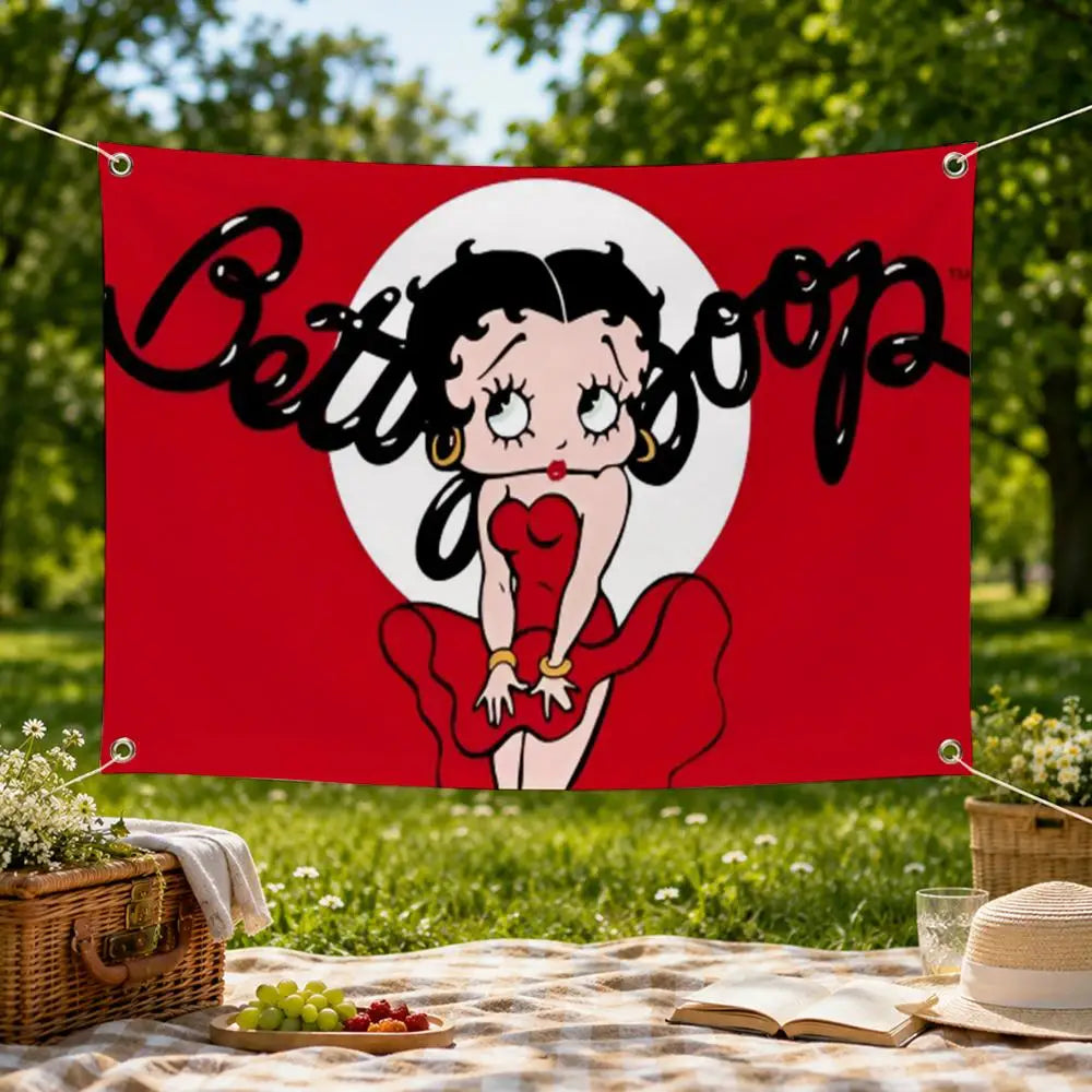 Betty Boop Wall Hanging Flag Banner – Indoor & Outdoor Decor