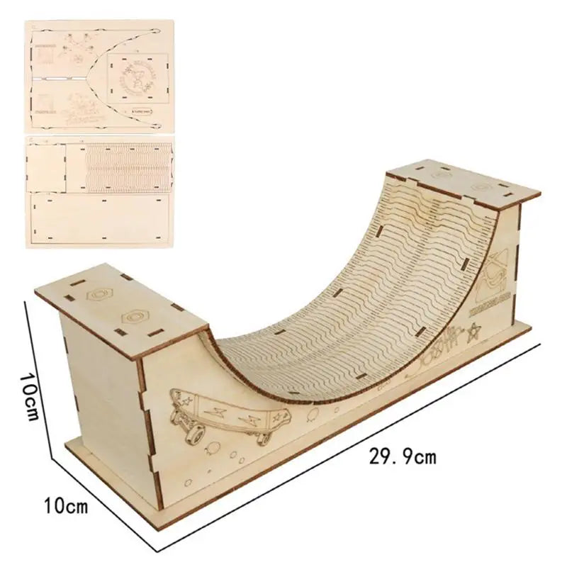 Wooden Finger Skateboard Display & Storage Rack – Kids Stand