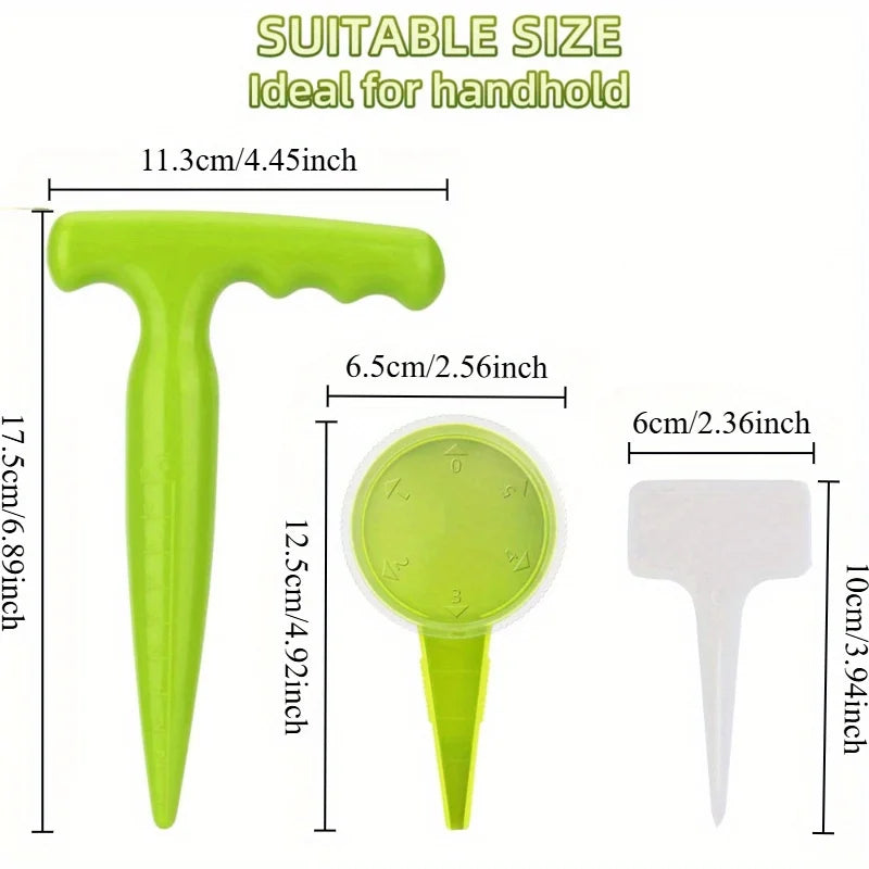 Garden Seed Sower Tool Set – Adjustable Handheld Seeder Kit
