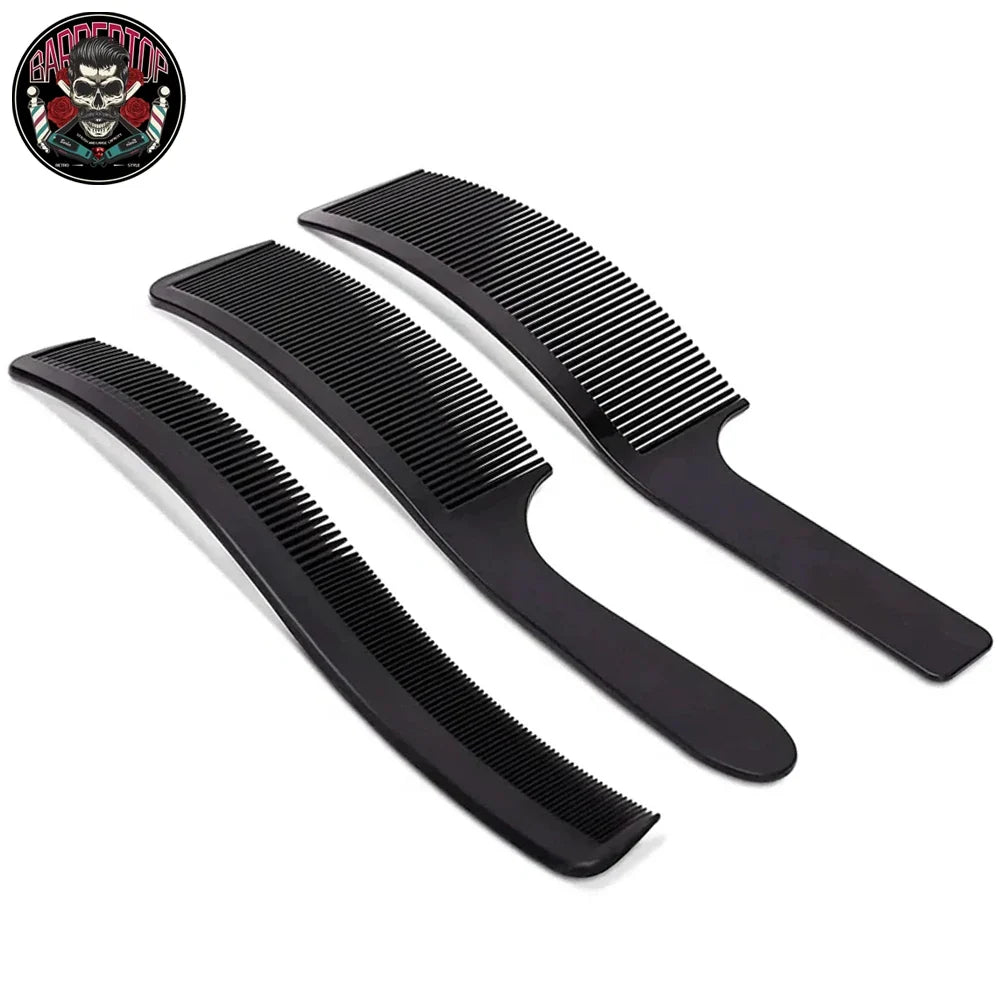 3-Piece Curved Haircutting Comb Set – Heat-Resistant Salon Combs