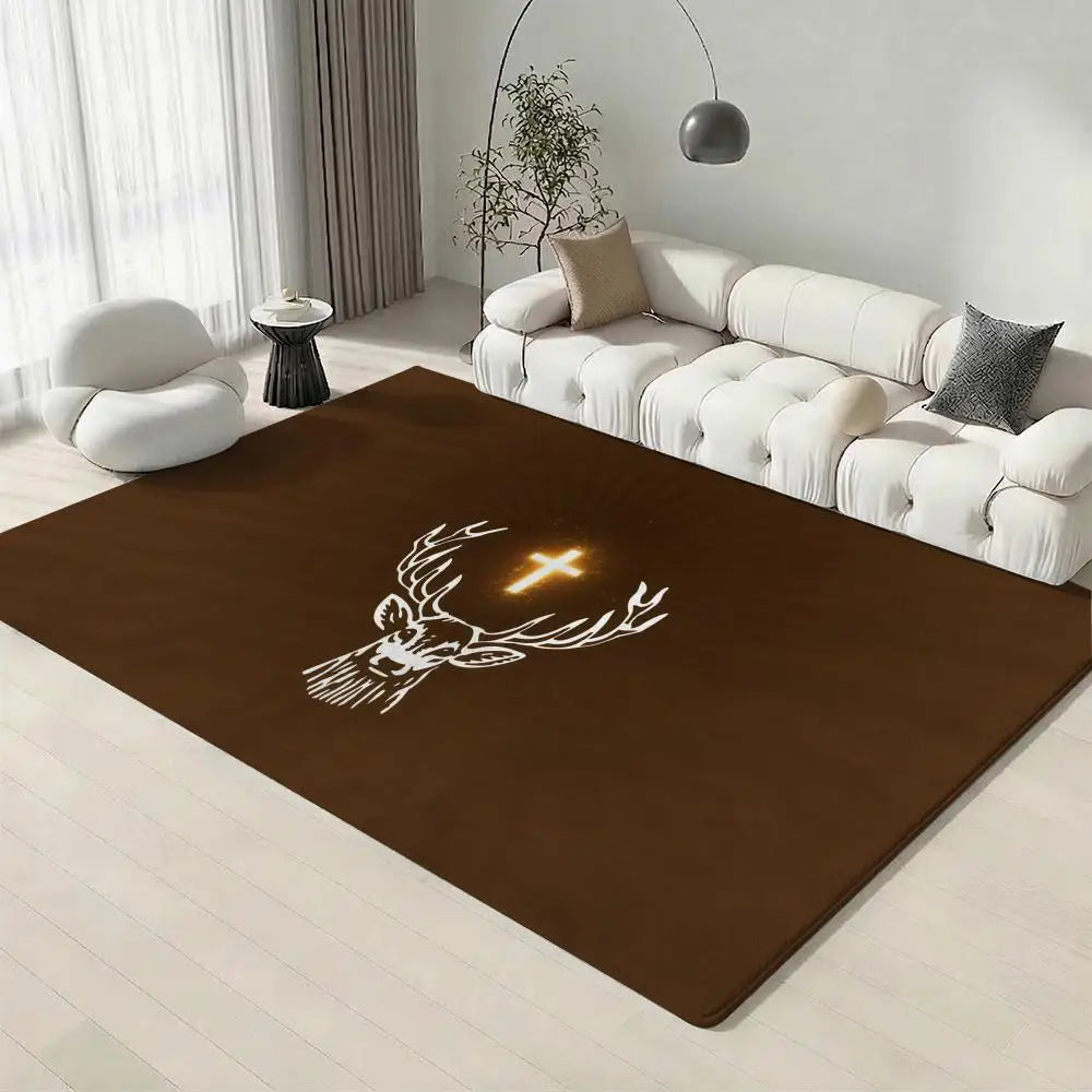 Jagermeister Flannel Floor Mat – Non-Slip Soft Indoor Rug