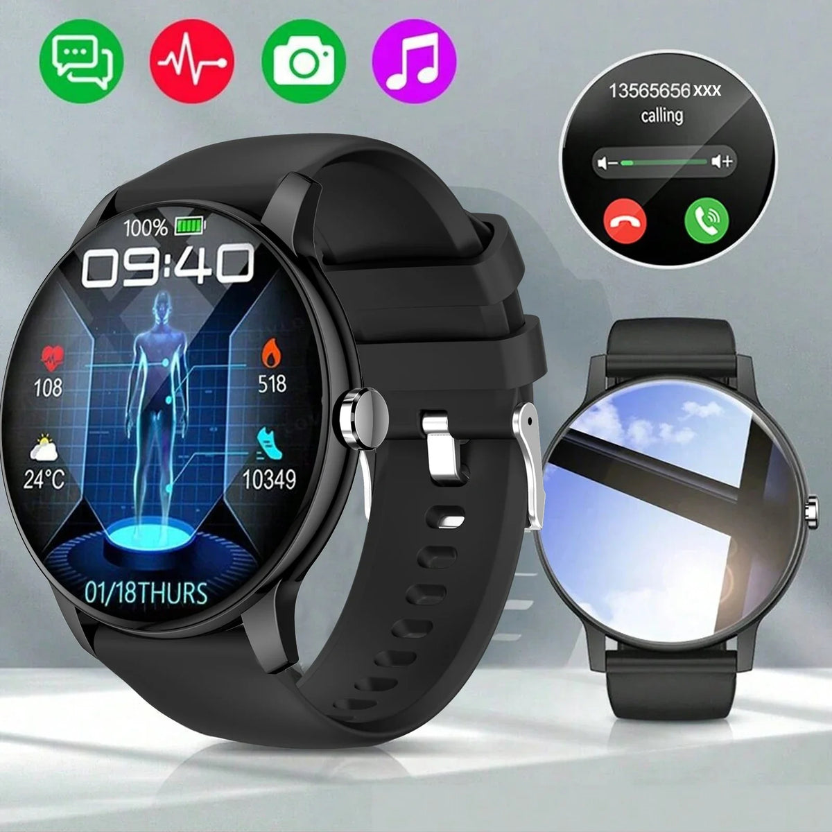 LOMAXFR Smart Watch – Multi-Sport, Heart Rate & Notifications