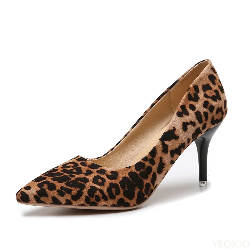 Women's Leopard Print Stiletto Pumps | Pointed Toe Heels