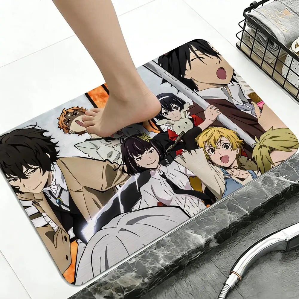 Anime Bungo Stray Dogs Diatomite Bath Mat – Non-Slip & Quick Dry