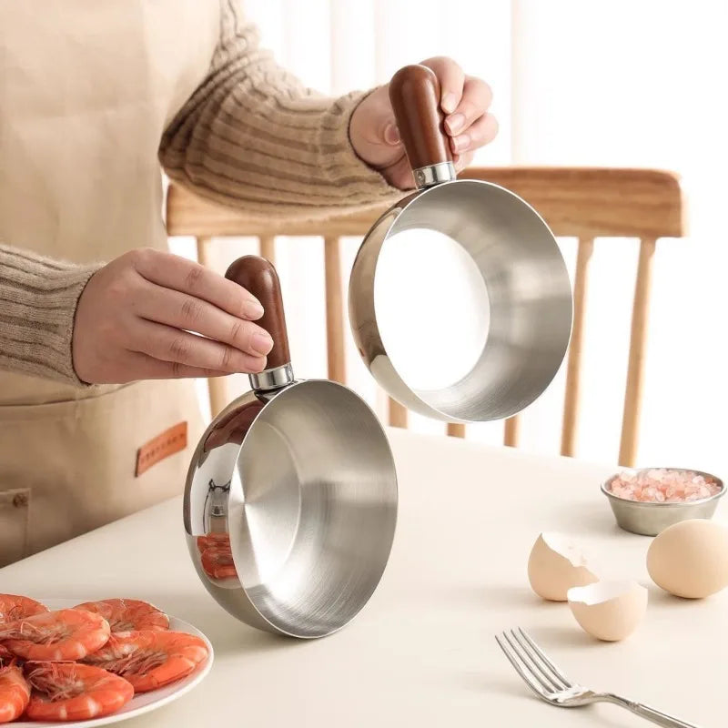 Stainless Steel Small Cooking Pot | Milk & Noodle Pot for One