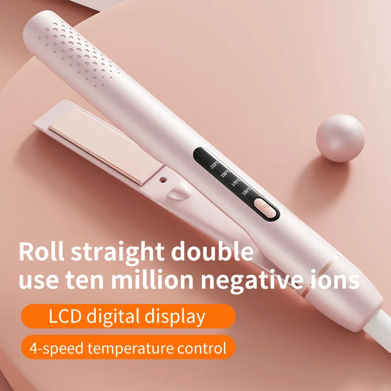 2-in-1 Hair Straightening Comb & Curling Iron | Gentle Styling