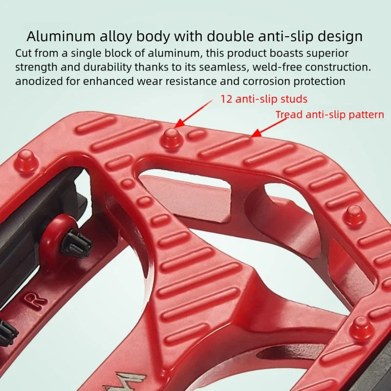 Ultralight Aluminum MTB Bike Pedals – Non-Slip Wide Platform