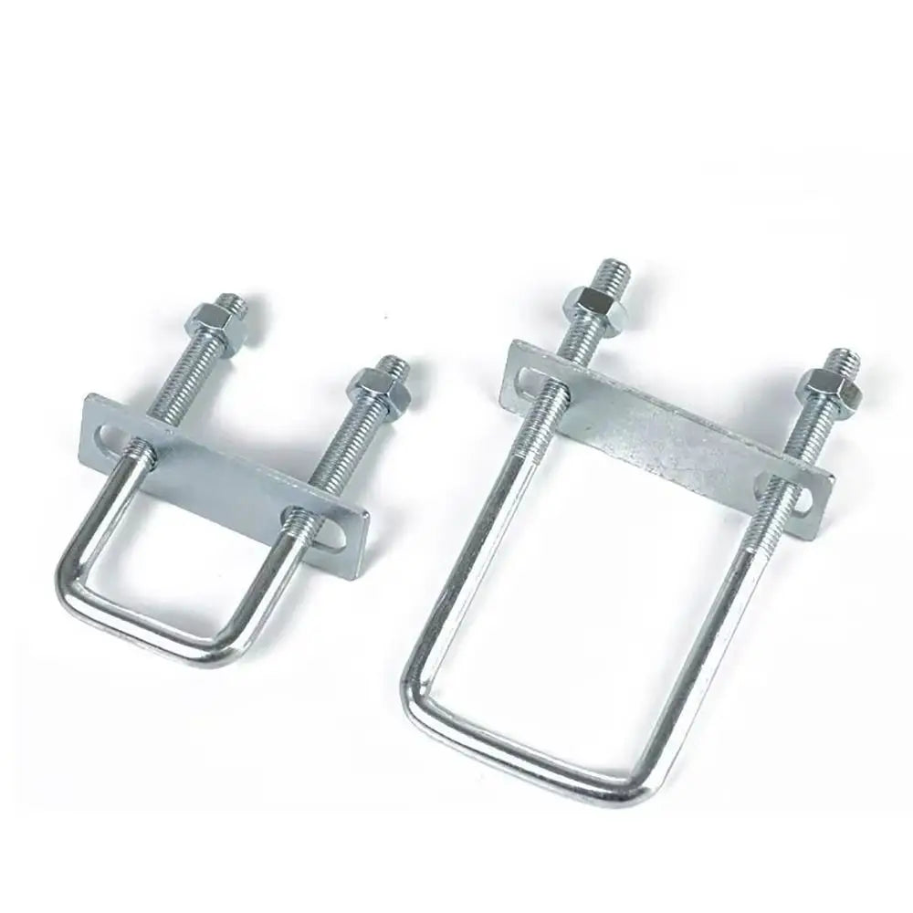 M8 Square Tube U-Clamp | Galvanized Q235 Carbon Steel + Baffle