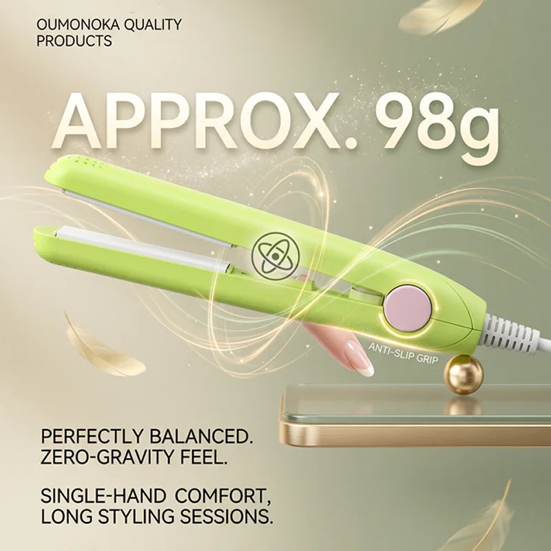 3-in-1 Mini Ceramic Hair Straightener & Curling Iron | Flat Iron