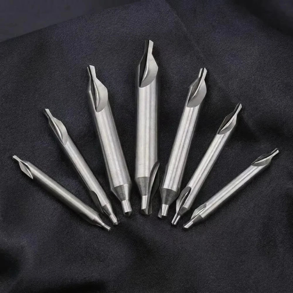 7-Piece 60° Center Drill Bit Set – Lathe & Metalworking