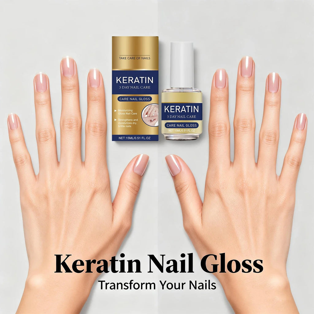 Keratin Nail Gloss 3 Day Care Repair Strengthen Improve Yellowing