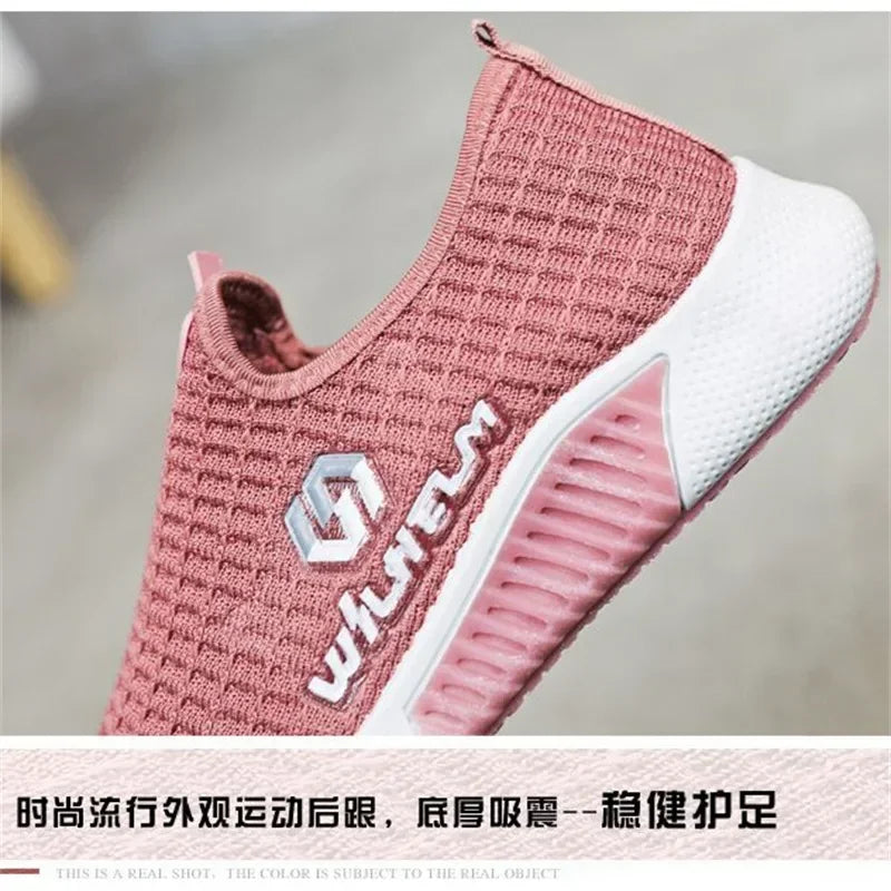 Women's Breathable Mesh Tennis Sneakers – Lightweight Sport Shoes