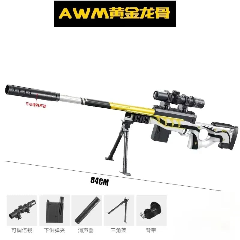 Gel Ball Shooter Sniper Toy – Manual Blaster for Boys 14+