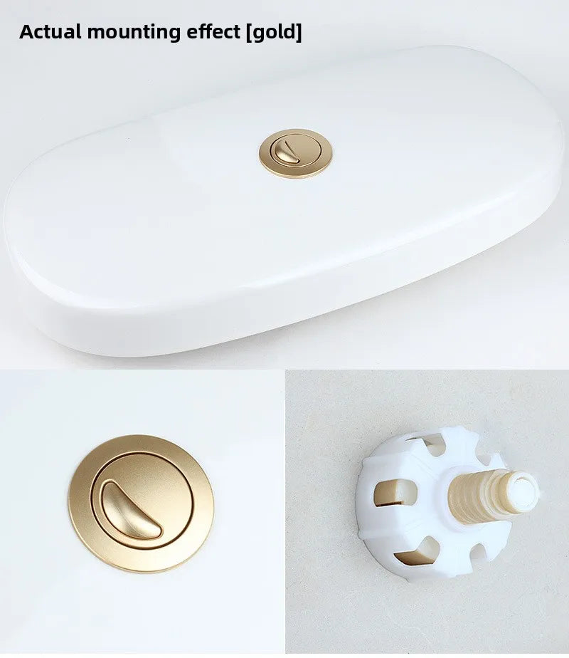 Chrome Dual Flush Toilet Push Button – Water-Saving Cistern