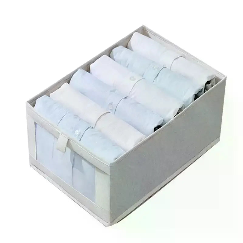 Foldable Fabric Pants Organizer | Wardrobe Storage Box