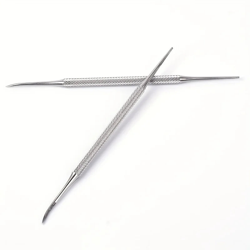 Stainless Steel Nail File & Multifunctional Nail Art Pen Tool