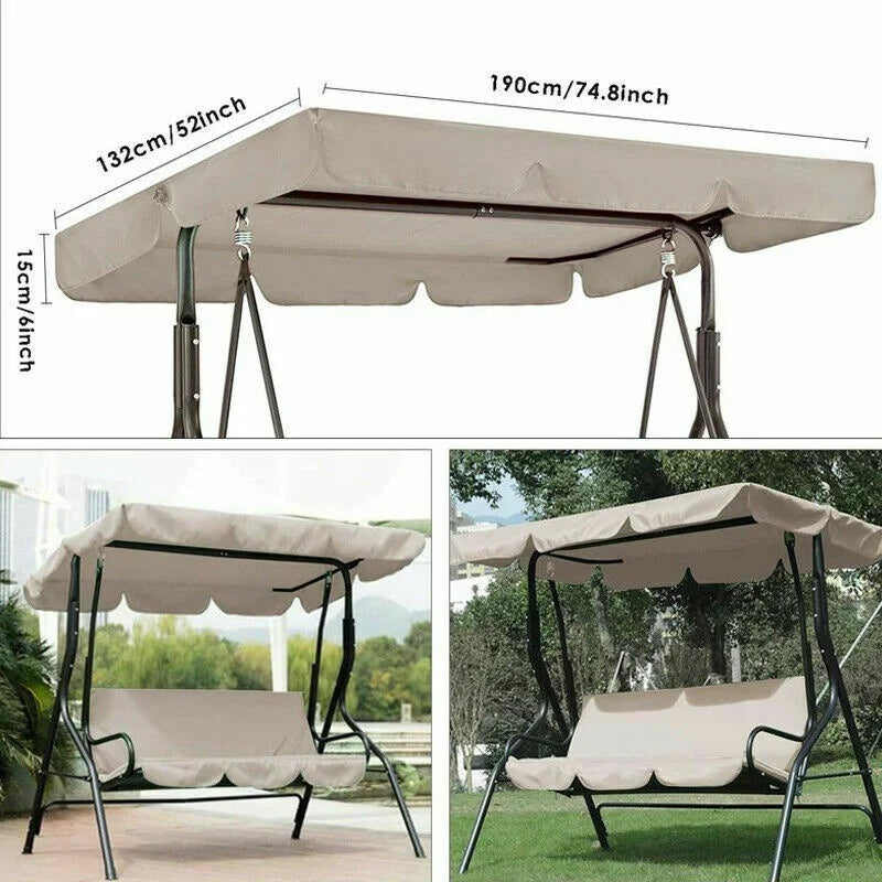 3-Seater Swing Seat Canopy Cover – Waterproof Garden Chair