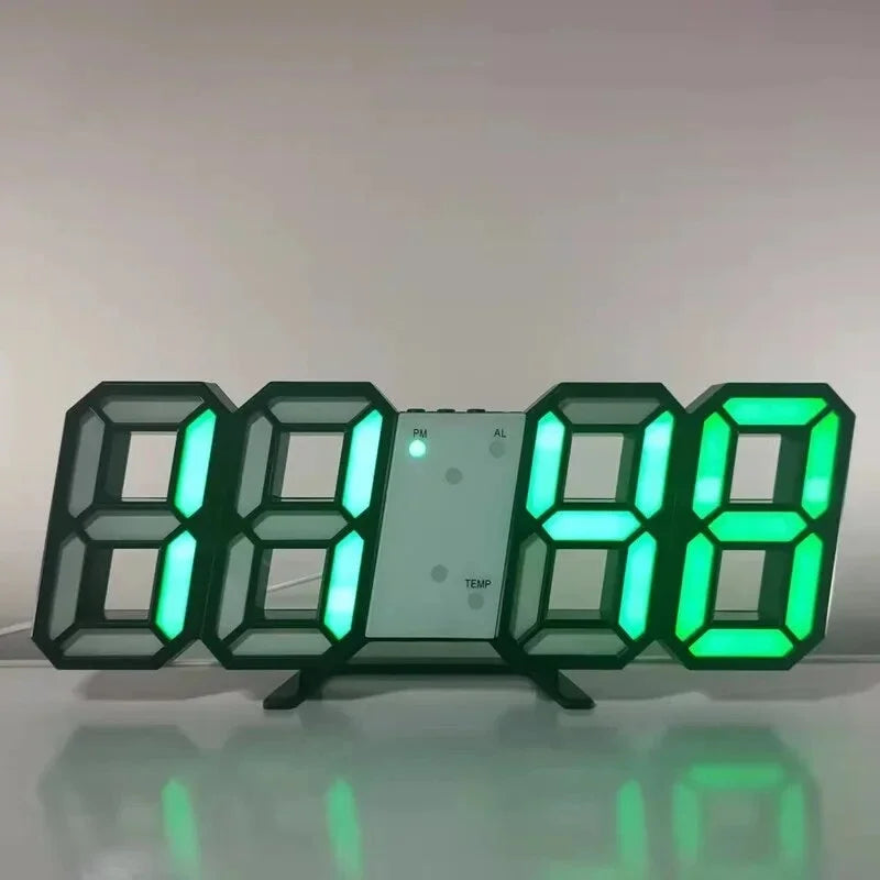 LED Digital Wall Clock – 3D Alarm & Timer for Home Décor