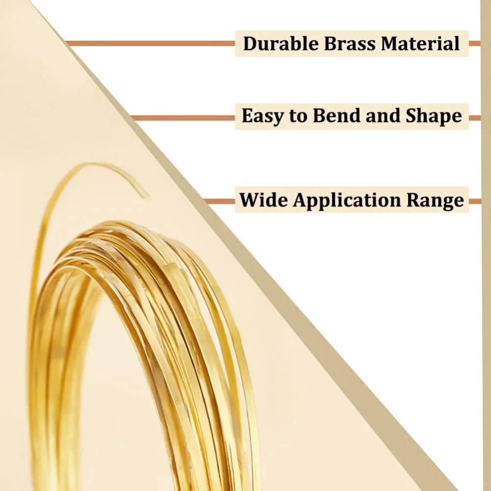 32 Gauge Flat Brass Bezel Wire – 2 Rolls 39 Ft Jewelry Wire