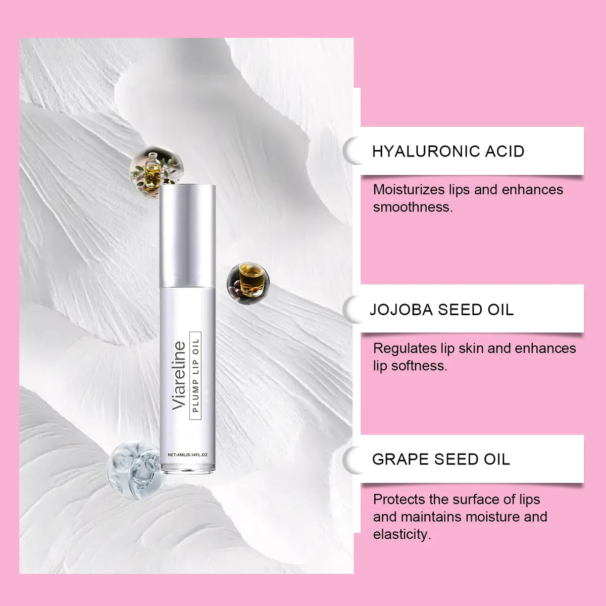 VIARELINE Moisturizing Lip Oil Balm – Healing & Non-Greasy