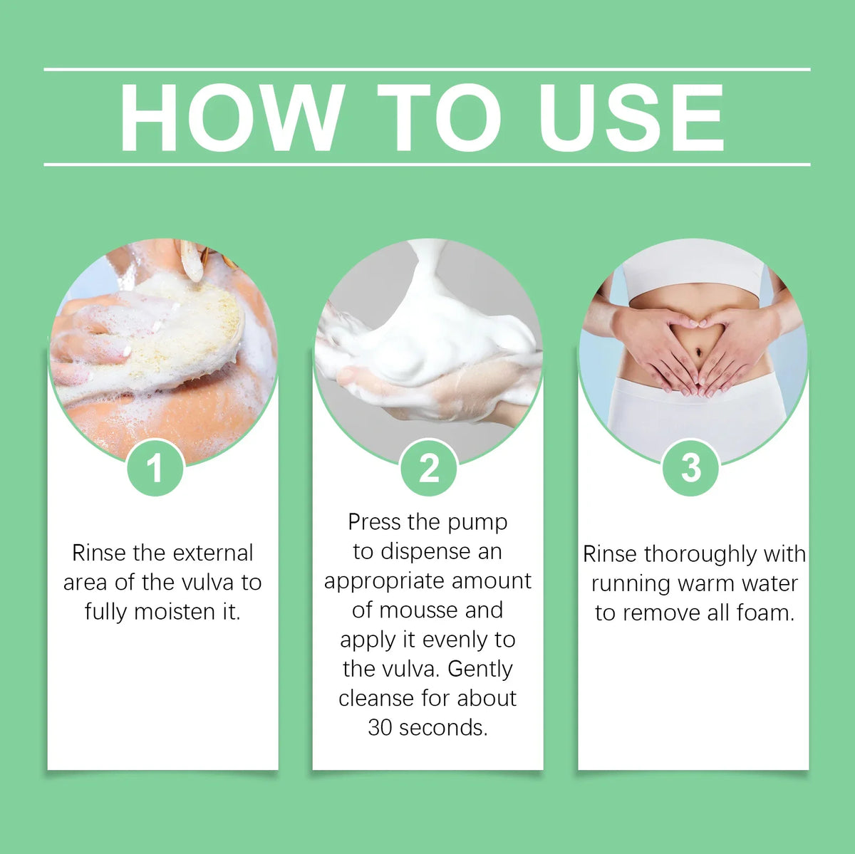 Herbal Intimate Cleansing Mousse – pH-Balanced Women's Foam 60ml