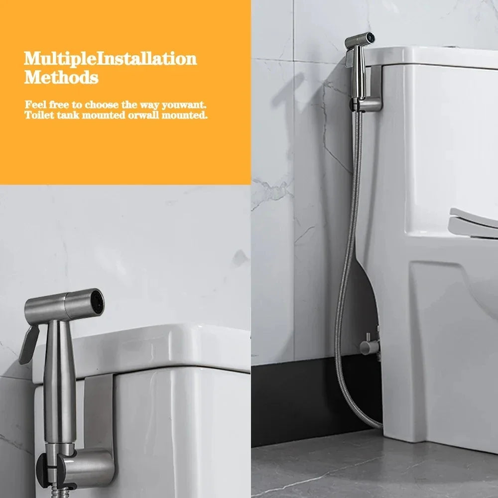 Handheld Bidet Sprayer Set – Stainless Steel Toilet Sprayer Kit