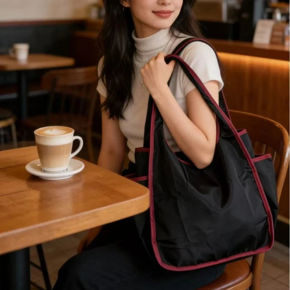 Foldable Shopping Tote Bag – Large Eco Reusable Grocery Bag