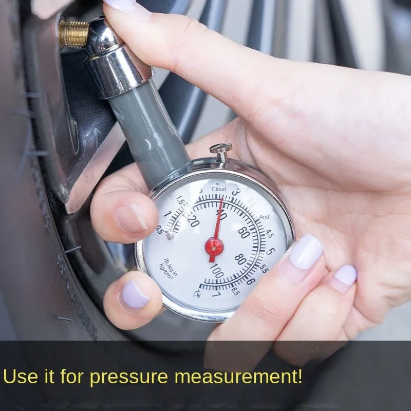 Metal Tire Air Pressure Gauge – Car, Truck & Racing Tyre Meter