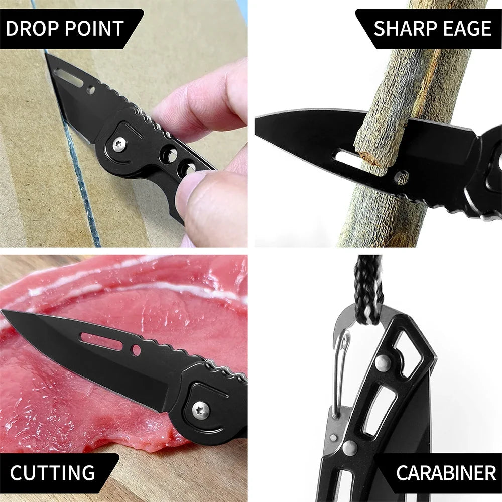 Portable Folding Knife – Stainless Steel Camping Survival Tool