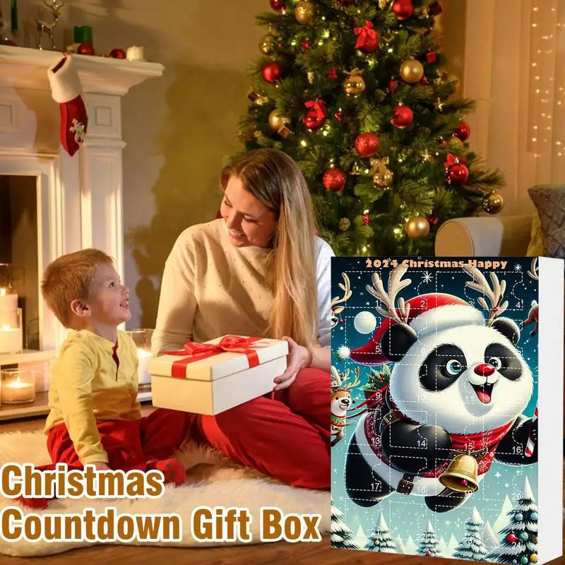 24-Day Christmas Panda Advent Calendar | Cute Countdown Gift