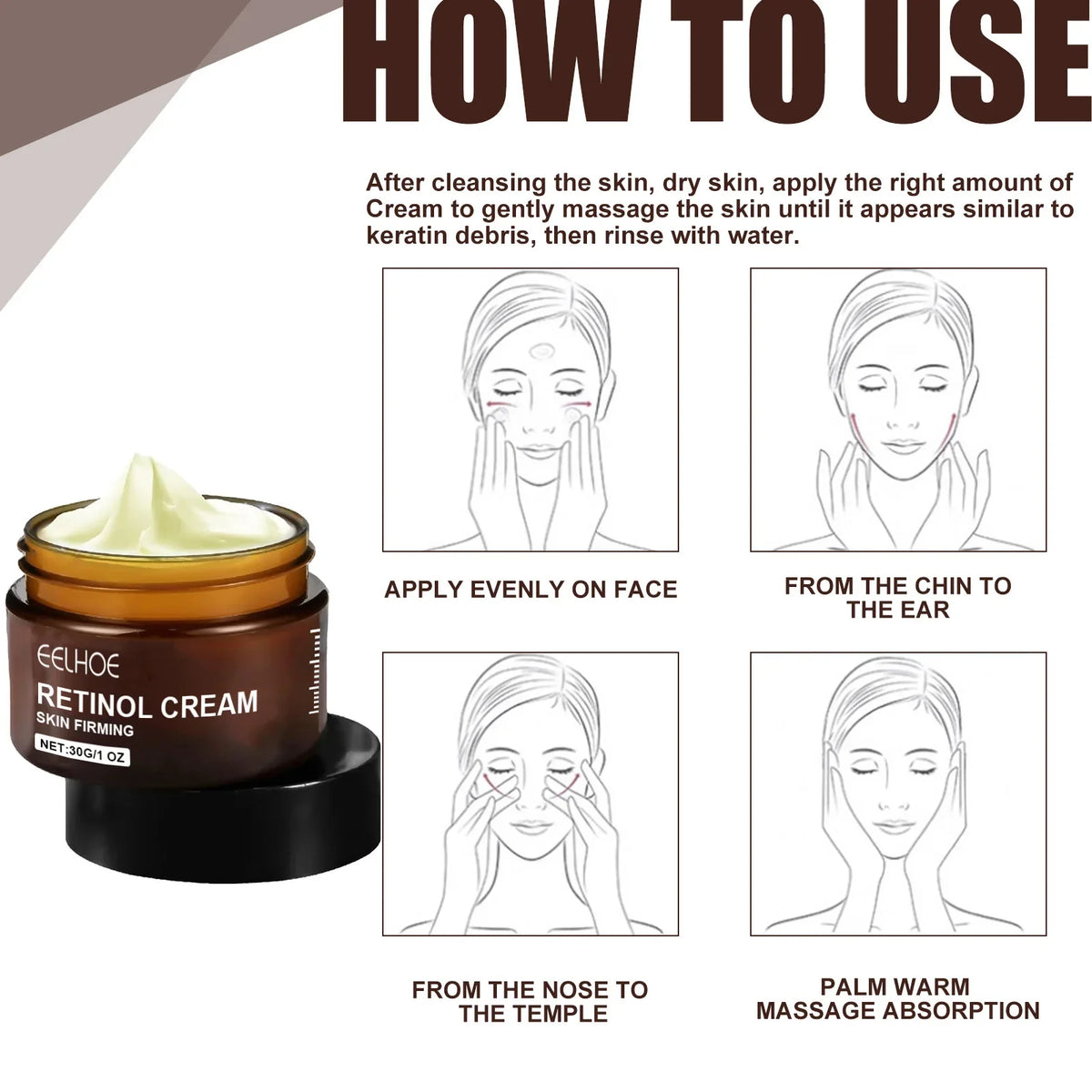 EELHOE Retinol & Hyaluronic Acid Face Cream – Firm & Brighten