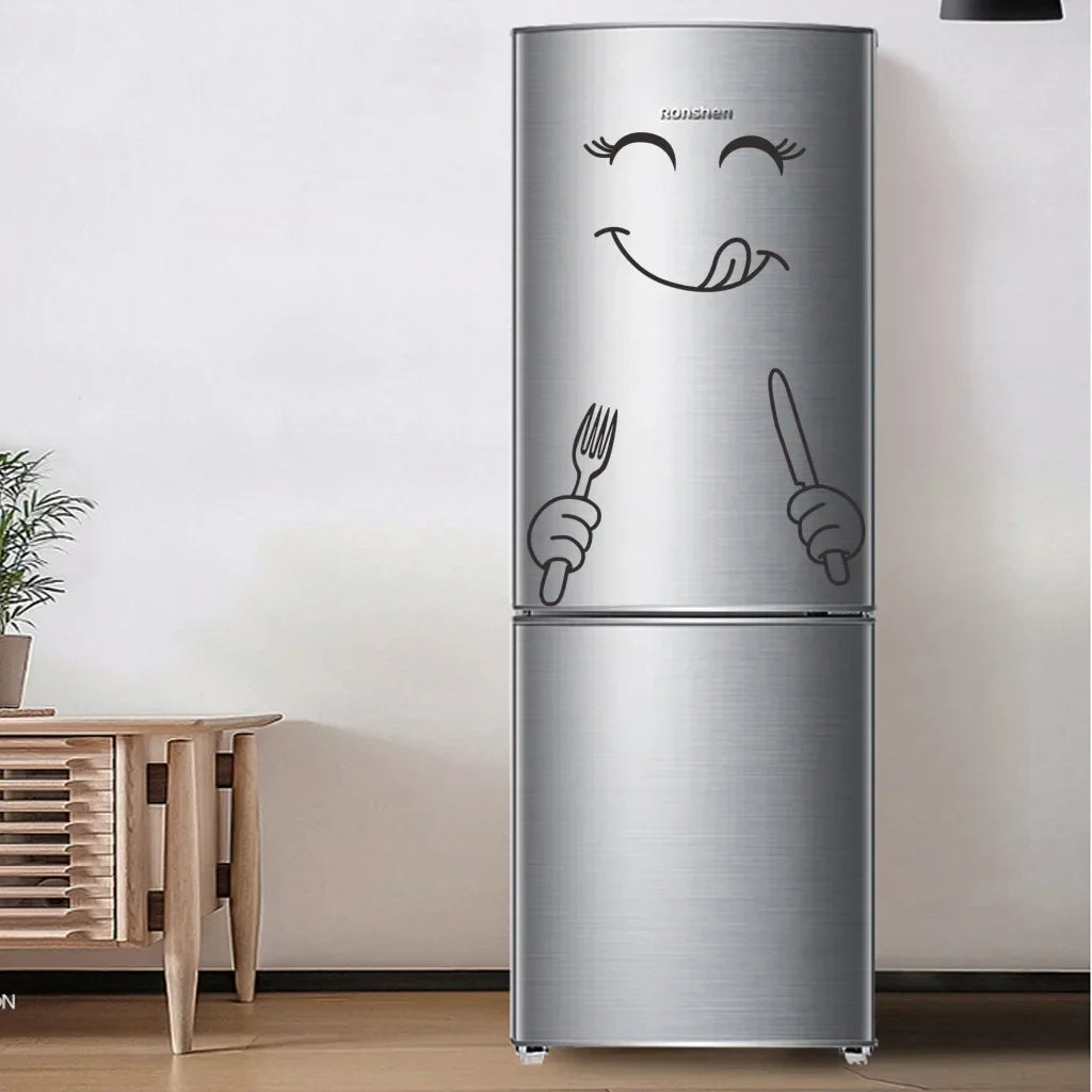 Cute Happy Face Fridge Magnet Sticker | Kitchen Wall Decor