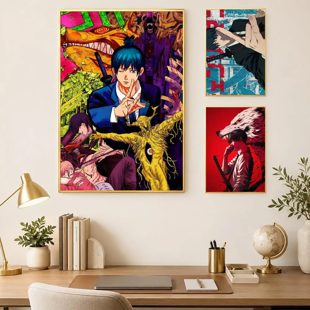 Anime Aki Hayakawa Self-Stick Wall Art Poster | HD Waterproof
