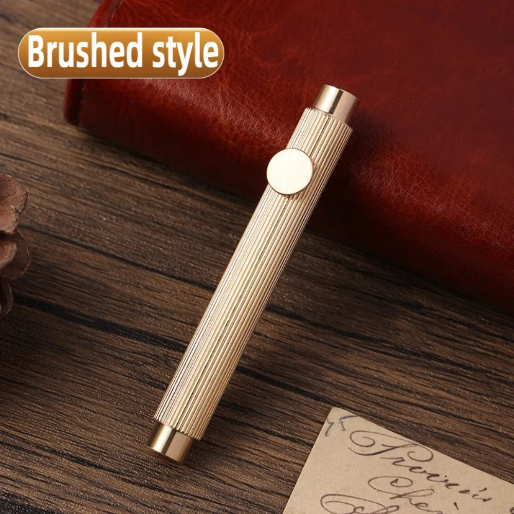 Retro Brass Fountain Pen – Mini Pocket Scalable Writing Pen
