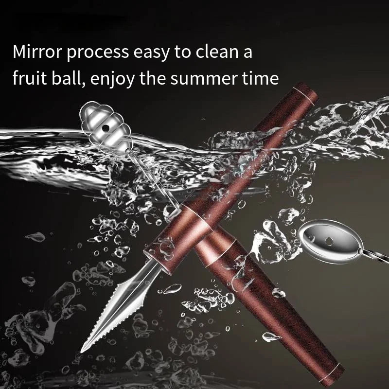 Stainless Steel Melon Baller & Fruit Carving Scoop Set