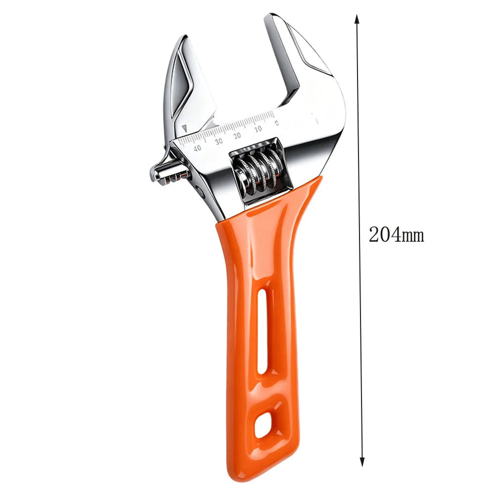 Short Handle Adjustable Ratchet Wrench 6/8" | Pipe Wrench Tool