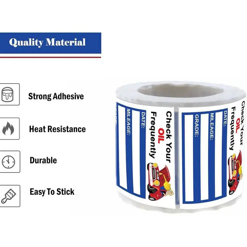 Car Oil Change Reminder Sticker 150 Sheets Decals Stickers Auto